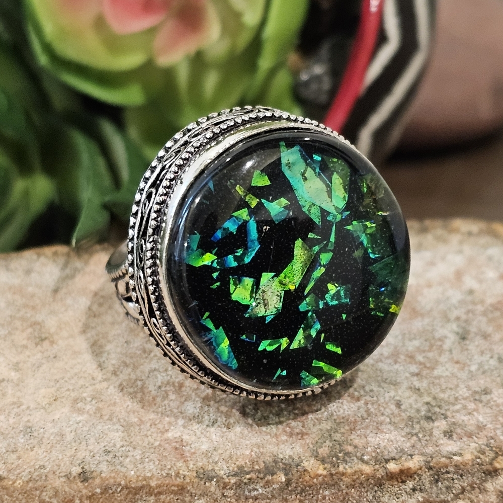 Black Opal Ring